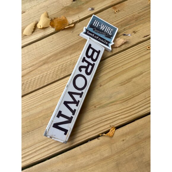 Hi-Wire Brewing Bed Of Nails Brown Beer Tap Handle 12" an ASHEVILLE brewery - Picture 5 of 5